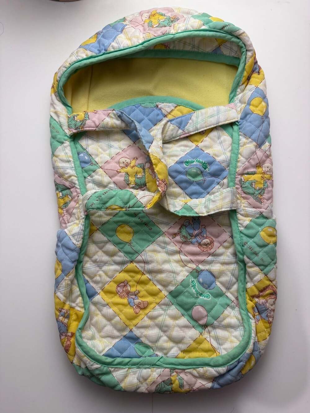 Vintage 1983 Cabbage Patch Kids Quilted Doll Carry Bag and Carrier